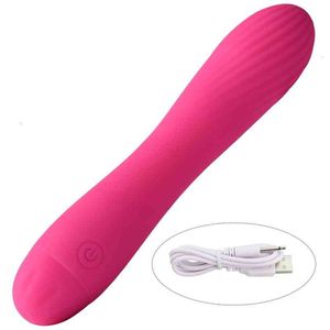 Giocattolo del sesso Vibratore Fidanzate 10 Ricarica di frequenza Stimolazione elettrica Filo Av Massaggiatore Asta Masturbazione femminile Prodotti per adulti divertenti 5UVW