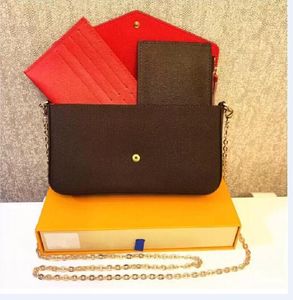 3pcs Set Luxurys Designers çanta çantası kadın moda monogramları çoklu pochette felicie zincir crossbody omuz çantası 8965