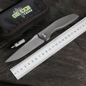 Wholesale knife d2 green thorn resale online - Green thorn Lee quick open folding knife D2 blade titanium alloy handle camping outdoor survival fruit knife practical knife EDC25302i
