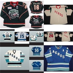 Chen37 C26 Nik1 New Mens Womens Kids 15 Rickard Wallin 9 GHowe 10 Gord Labossiere AHL Houston Eros 100% Ricamo Maglie da hockey personalizzate Goalit Cut