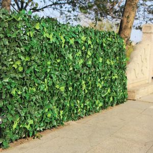 Dekorativa blommor kransar miljövänlig konstgjorda häckar lämnar växter falska murgröna vägg 20 