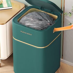 Joybos lixo lata Nórdica Estilo de vedação prensa para o banheiro de cozinha Bucket Bucket Dustbins Acessórios com lixo de tampa B JX91 220618