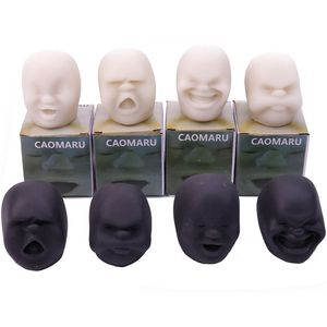 Roligt nyhet gräspiller Compripression Ball Toy Human Face Emotional Vent Harts Relaxation Boll Adult Game Gift 220531