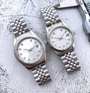 Женские мужские часы для свиданий на день Пара DATEJUST часы с японским механизмом 40 мм 36 мм, новый тип корпуса, открытая форма, прецизионный стальной корпус, водонепроницаемое сапфировое стекло, синяя светящаяся пленка