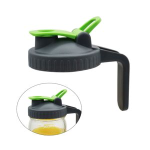 Coperchi per bottiglie d'acqua Mason Jars Innovativo coperchio con tappo a scatto con maniglia ermetica a prova di perdite per bocca larga