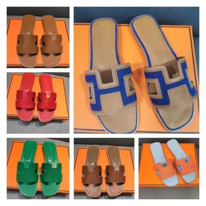 sandal Designer Slippers sandales sandalias Sandals Famouse designerl Leather Ladies Sandals sandalen flat Beach Shoes With Original Box size eur35-45