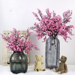 Ghirlande di fiori decorativi Multicolor Sakura Respiro del bambino artificiale Gypsophila Falso Decorazione di nozze fai da te Bouquet per la casa FlowerDecora