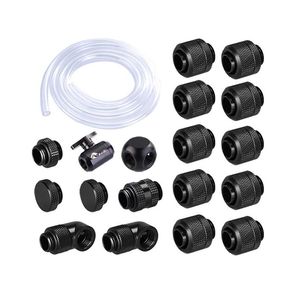 Wholesale water cooling kits resale online - Fans Coolings Azieru Fitting Kit Use Soft Pipe Hand Compression Connector Joint Hose Tube Switch Water Cooling Accessories282S