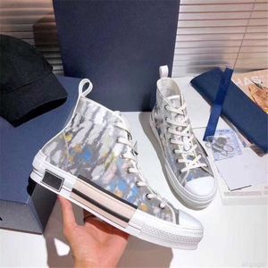 Luxury Designer Sneakers Obliques Technical Leather High Low Flowers Platform Outdoor Casual Shoes Vintage Boots with Box