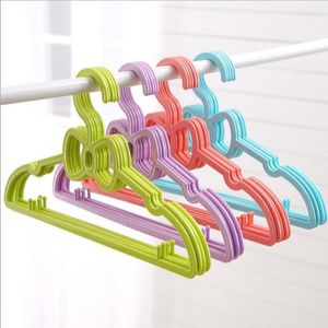 Laundry Bags 5pcs Colorful Bowknot-shaped Plastic PP Non-slip Seamless Children's Hangers Baby Clothes Hanger Portable Cute