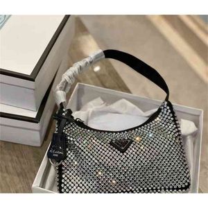 Purse new crystal hobo underarm bag Rhinestone bag 2000 giant flash single shoulder bag bling full diamond in