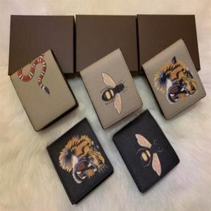 Wholesale tiger gift boxes for sale - Group buy Men Animal Short Wallet Leather Black Snake Tiger Bee Wallets Women Long Style Luxury Purse Wallet Card Holders With Gift Box Top x