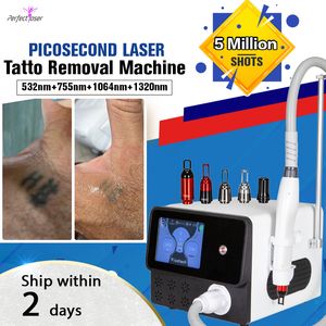 Machine de retrait de tatouage laser picoseconde Q commutation de la peau laser YAG Instrument de réchauffement de la peau de tatouage en retirant des sondes 755 nm