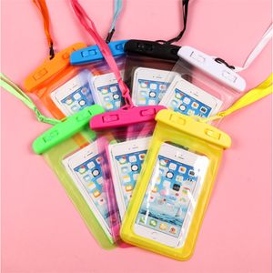 Dry Bag Waterproof cases bag PVC Protective universal Phone Pouch Bags For Diving Swimming Smartphone up to 5.8 inch Mobile Case 300pcs