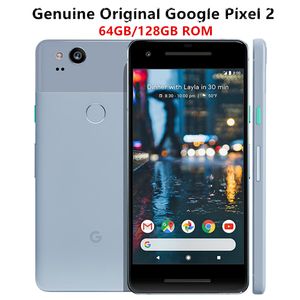 Оригинал Google Pixel 2 Смартфоны Snapdragon 835 Octa Core 4GB 64GB 128GB Отпечаток пальца 4G LTE разблокированный мобильный телефон 1pc