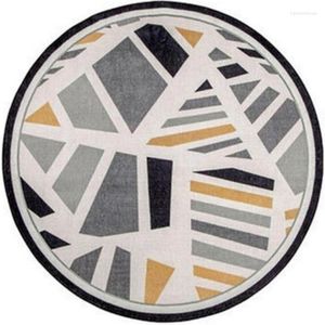 Carpets Modern Round Carpet Anti Slip Rugs Nordic Style Bedroom Foot Pads Soft Floor Simple Home Decoration 5 Sizes