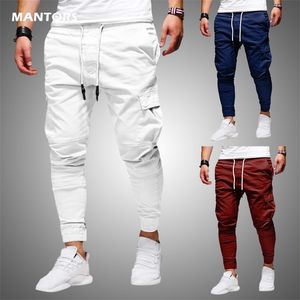 Pantaloni da uomo Moda sottile Casual Jogger Streetwear Cargo Pantaloni multitasche da uomo Fitness Palestre Pantaloni sportivi da uomo 220325
