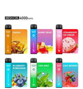 QK 2022 Hot Selling 4000 puffs Disposible Vapes 10 Flavor 650mAh Rechargeable Battery E Liquid 2% 5% Nic E Cigarette