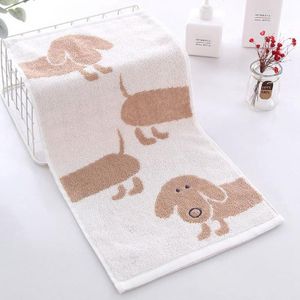 Handtuch 50CM Baby Home Daily Cartoon Niedliche bestickte Hundehandtücher Schal Badesachen BaumwollwaschtuchHandtuch