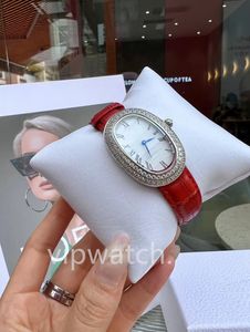 Nowe damskie zegarek 316 Stael nierdzewna obudowa Inkrustowana importowana kryształowa diament importowany kwarc japoński Precyzyjny pasek skórzany