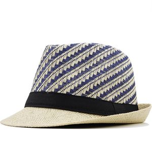 Summer Women Men Fedora Hat Dad Fishing Trilby Panama Cap Straw Beach Sun Cappelli per uomini Cappelli traspiranti