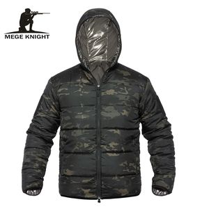 Mege marca inverno Parka uomo militare abbigliamento mimetico primavera caldo termico con cappuccio giacca invernale da uomo cappotto leggero 201127