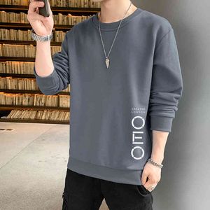 Wiosna i jesień nowy styl sweter męska z długim rękawem T-shirt Casual Downed Shirt Round Neck Swetover