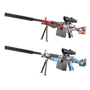 M249 Water Gel Ball Pistolet Manual Electric Smurs Bround Pistolet Kamuflażowy karabin paintballowy dla dorosłych Prezenty