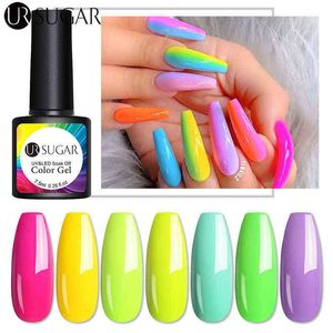 NXY Nail Gel 6 9.PCS Neon Färg Lack Polish Set Fluorescenssalong suga av UV LED Bright 0328