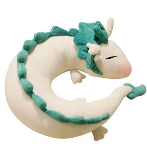 28cm Hot Ghibli Miyazaki Hayao Anime Spirited Away Haku Söt Doll Fylld Plush Toy U-Shape Neck Pillow Christmas Gift