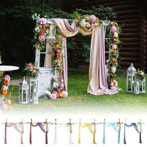 Dekoracja imprezy Wedding Arch Drape 20 stóp Sheer Tiulle Tacdrop ​​Kurtyna Białe zasłony materiał miękki i gładki dla partii