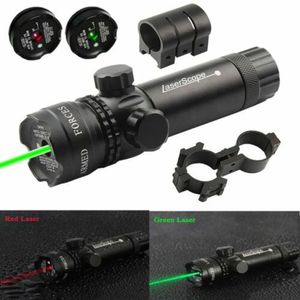 Grüner roter Laserpointer, Punktpistole, Laservisier, 532 nm, Zielfernrohr mit 20 mm Picatinny-Halterung, 1-Zoll-Ringmontage-Adapter, Ferndruckschalter