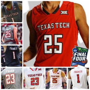 NCAA Basketball College Texas Tech Red 25 Davide Moretti Jersey 13 Matt Mooney 11 Tariq Owens 1 BrandOne Francis 3 DeShawn Corprew 0 Kyler Edwards 32 Norense Odiase