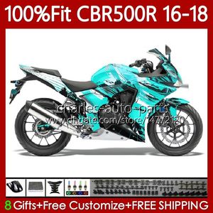 Honda CBR500CC CBR 500 CC 500R 2016-2018 111NO.154 CBR500 R 라이트 CYAN RR 500CC BODY CBR500R 16 18 CBR500RR 2016 2017 2018 2018 OEM 페어링