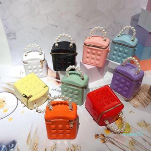 صيف أزياء العملة المعدنية محفظة المرأة حقيبة يد وردي PVC Mini Bucket Bag Bag Wallet Orange Girl's Case Case