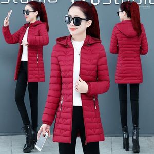レディースダウンパーカー冬ジャケット2022衣類太いフード付き綿パッド付きコート女性韓国のルーズパフレディース特大のアウトウェアギン22
