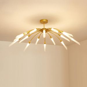 Pendelleuchten Modern Spark Lustre G9 LED-Kronleuchter Mattschwarz Gold Deckenleuchte für Schlafzimmer Innenbeleuchtung Luminaria LamparasPendant