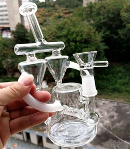 8,5 polegadas exclusivas de água de água de vidro com taças com tigelas machos de 14 mm de fumantes