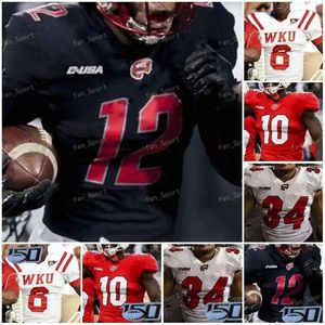 Nik1 Custom 2021 Western Kentucky Hilltoppers WKU Football Jersey NCAA College 7 Jahcour Pearson 34 Juwuan Jones 2 Jacquez Sloan 1 Tyrrell