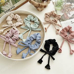 Fashion Bow Nappa Scrunchie Bowknot Corda per capelli per donne Ragazze Ponytail Holder Elastic Hair Bands Accessori per capelli