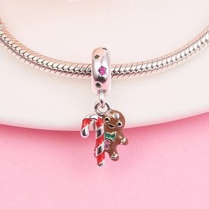 Christmas S925 Jewelry Gingerbread Man Dangle Charm 925 Sterling Silver Bead Fit Pandora Bracelet Beads Jewellry Making DIY For Women Gift Accessories 799637C01