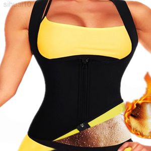 Xs Band Thermal Shirt Waist Trainer Slimming Body Shaper Neoprene Sauna Vest Women Weight Loss Belt Sports Top Shapewear Blouse L220802