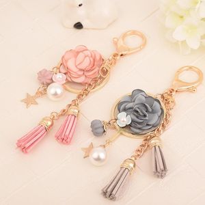 Keychains Flower Car CuteKey Chain for Girl Charm Luxury Decorative Bag Pendants Key Ring Holder Accessories Women Gift CH3610 MIRI22