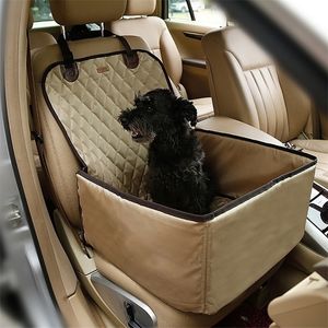 Pet Car Booster Front Seat Cover för hundkatt Resor Portabelt hundsäteskydd Nonslip Safety Belt Waterproof Tool 201124