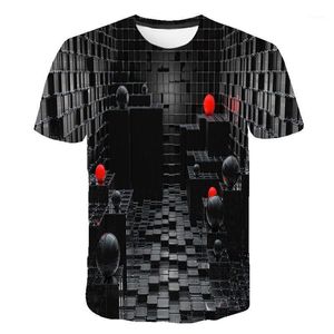 Homens camisetas T-shirt da imagem 3d de alta qualidade, série preta impressa casual 6XL estilo grande no verão 2022