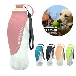 580ml Taşınabilir Pet Besleyici Köpek Su Şişesi Kedi İçme Çeşmesi Açık Seyahat Köpek İçme Kaseleri Köpekler Köpek Su Dağıtıcı 210320