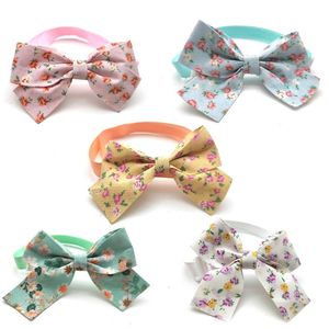 Dog Apparel 50/100 Pcs Pets Grooming Supplies Flower Design Puppy Pet Bowties Necktie Adjustable Small Dogs Cat Bow Tie NecktieDog ApparelDo