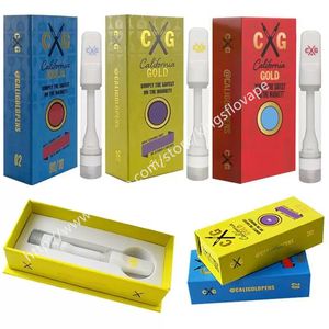 Top quality California Gold Full Ceramic Cartridge Pressed Snap On Atomizer ml White Glass Tank Pure Ceramics Thick Empty Oil Vape Carts whole set package