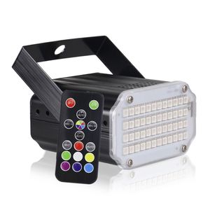 48 LED RGB UV Beyaz Flaş Işıkları Disko DJ Partisi Tatil Noel Müzik Kulübü Ses Etkinleştirilmiş Flash Aşamalı Aydınlatma Etkisi