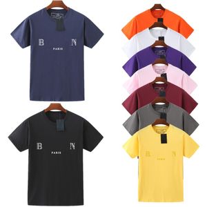 Mens Designer Camiseta Verão Carta Impressão High Street Algodão Top Tees Moda Homens Mulheres Casual T-shirt Streetwear 12 Cores